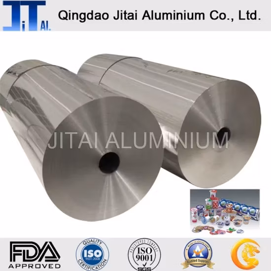 Double zéro aluminium /rouleau géant de papier d'aluminium pour l'emballage flexible des aliments