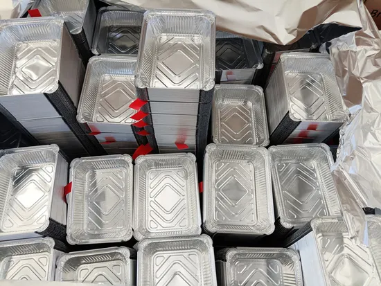 8011 8389 Prix Récipient jetable en aluminium 750 ml avec couvercle plat avec couvercle au micro-ondes Prix 3003 Plateau/plats en aluminium pour gâteaux et aliments surgelés